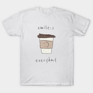 Coffee Lover Smile Everyday T-Shirt